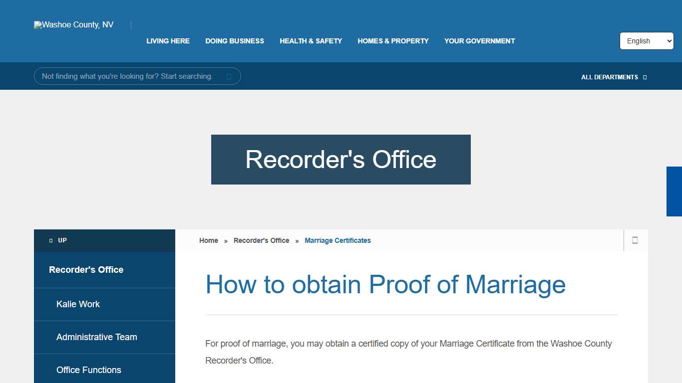 How to obtain Proof of Marriage